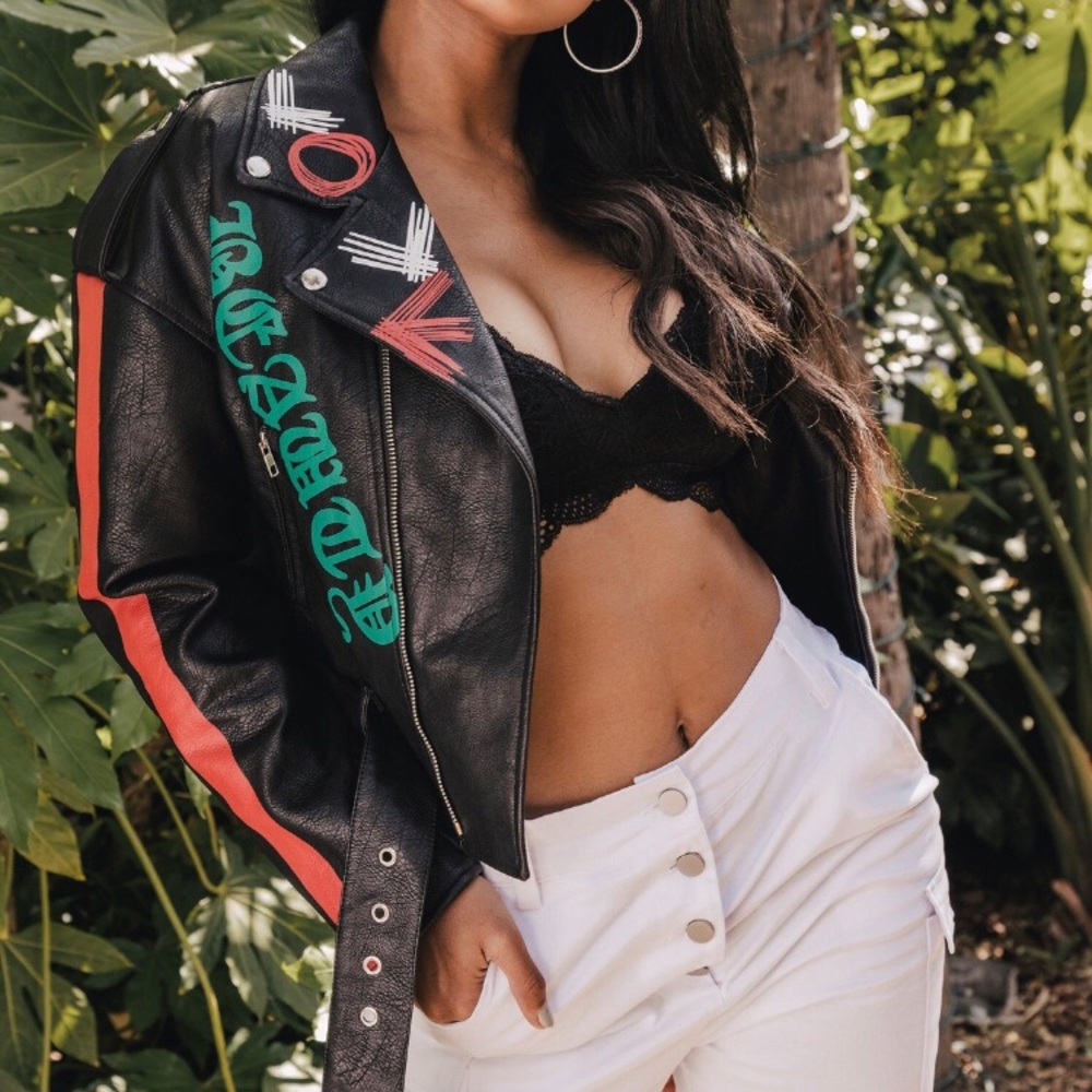 Leather Detailed Jacket❤️😍🖤